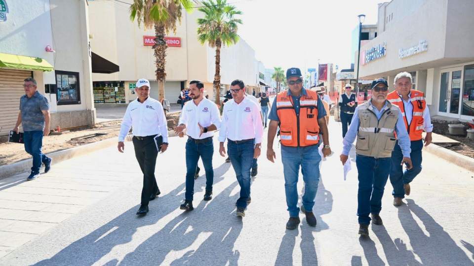 Supervisa Sidur avance de obras de rehabilitación en calles del Centro Histórico y Cívico de Hermosillo